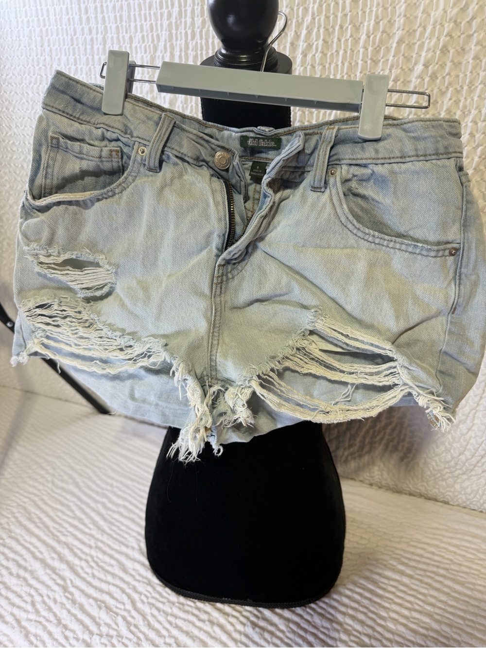 wild fable Light Blue Distressed Denim Jean Shorts